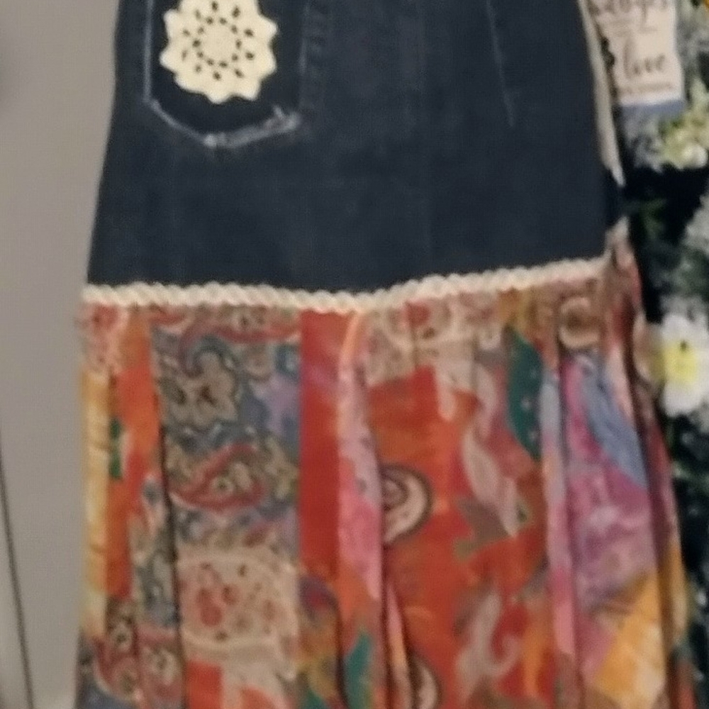 Levi's Multicolor Patchwork Maxi Skirt - image 3